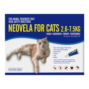 Buy Neovela (Selamectin) Flea And Worming For Cats 2.6 - 7.5 Kg Blue 