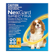 Nexgard Spectra Yellow Small Dog - Fleas,  Ticks,  Mites,  Heartworm & Wo