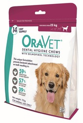 Buy Oravet Dental Chews for Large Dogs Over 23 kg 