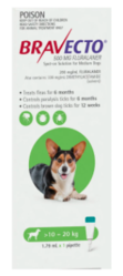 Bravecto Spot On For Medium Dogs Green | Dog Supplies | VetSupply