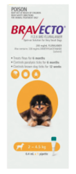 Bravecto Spot On For Very Small Dogs Yellow | Dog Supplies | VetSupply