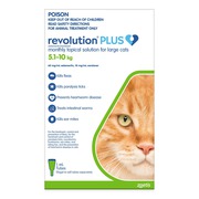 Buy Revolution Plus for Large Cats 5 - 10Kg (Green) 3 Pack Online