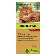 Buy Drontal Wormers For Large Cats 6Kg 2 Tablet Online