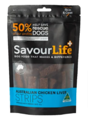Buy SavourLife Australian Chicken Liver Strips Training Treats for Dog