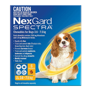 Nexgard Spectra Small Dogs (3.6 - 7.5kg) Yellow