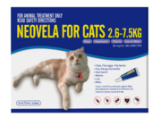 Neovela (Selamectin) Flea And Worming For Cats 2.6 - 7.5 Kg Blue 