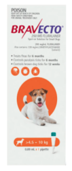 Bravecto Spot On for Small Dogs (4.5-10 Kg) Orange